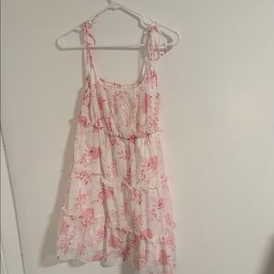 Floral Pink and White Sundress